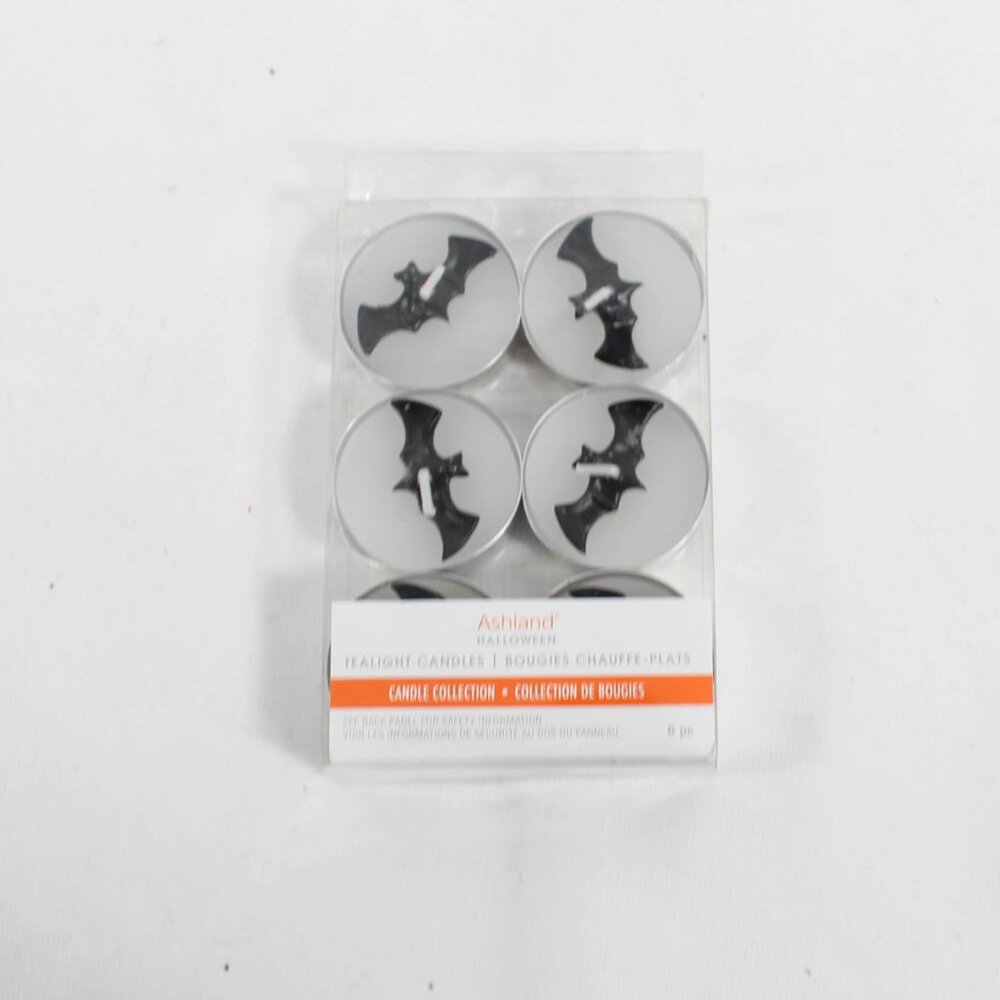Gothic Bat Tealight 6 Pack Candle NWT New in Box Goth Halloween